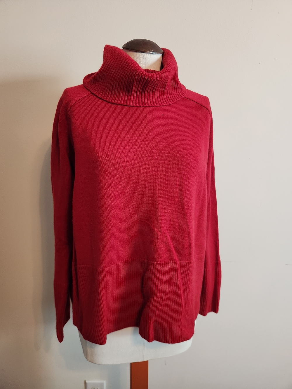 Athleta Red Turtleneck Sweater